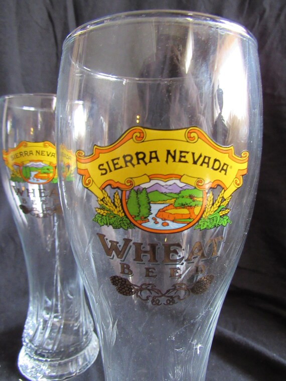 Lot Of 1 Sierra Nevada Brewing Co Wheat Beer 9 1/2 Inch Tall Weizen Beer Glass 