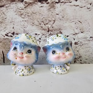 Vintage Lefton Miss Priss Kitty Cat Salt and Pepper Shakers