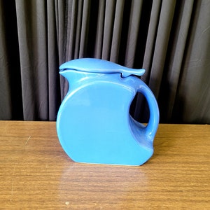 Vintage  Tip Top Refrigerator Water Jug/ Pitcher by Universal Potteries, Art Deco Pitchers, 1940s