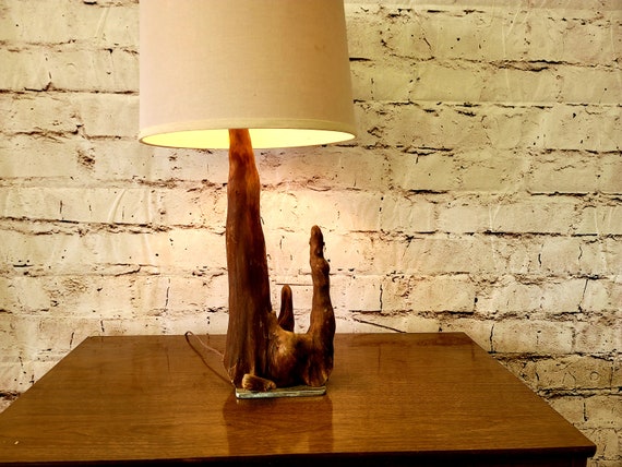 Vintage Handmade Driftwood Lamp Etsy UK