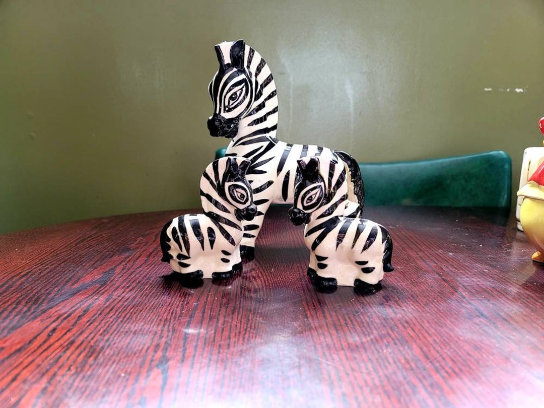 Anthropomorphic Baby Striped Zebra Salt and Pepper Shakers Etsy