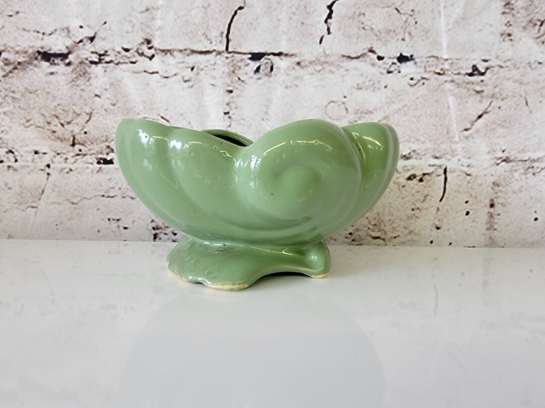 Vintage Planter Shawnee Pottery Shell Planter Kenwood Pottery Pedestal