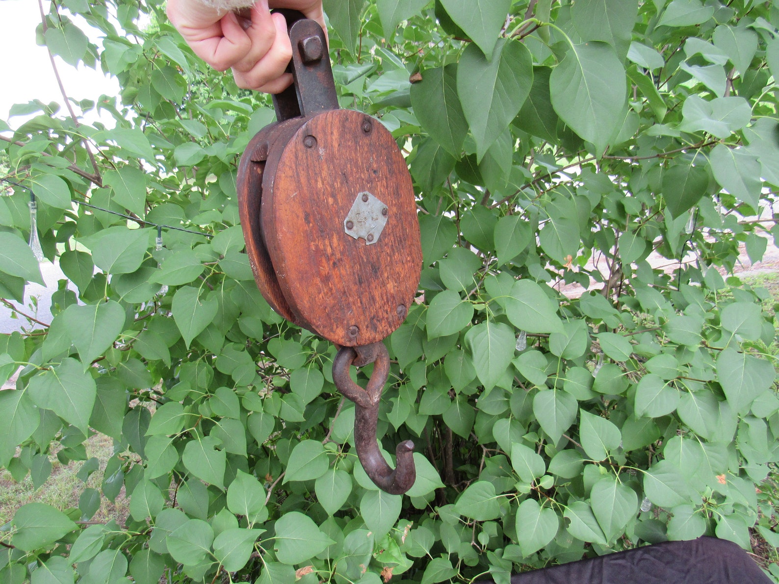 Antique Block and Tackle Pulley Union Hardware Farm House Etsy
