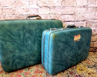 Mid Century Mod American Tourister Suitcases MCM Vintage