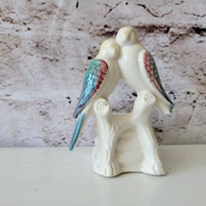 Vintage Ceramic Planter with Love Birds, Planter