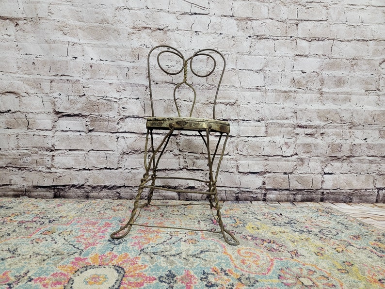 Vintage Ice Cream Parlor Chair Vintage Metal Cafe Chair Etsy