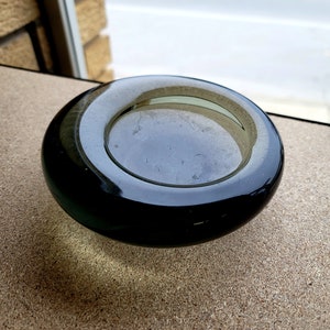 Per Lütken Moon Bowl Holmegaard Akva 1950s Glass Denmark Mid Century Art Glass MCM