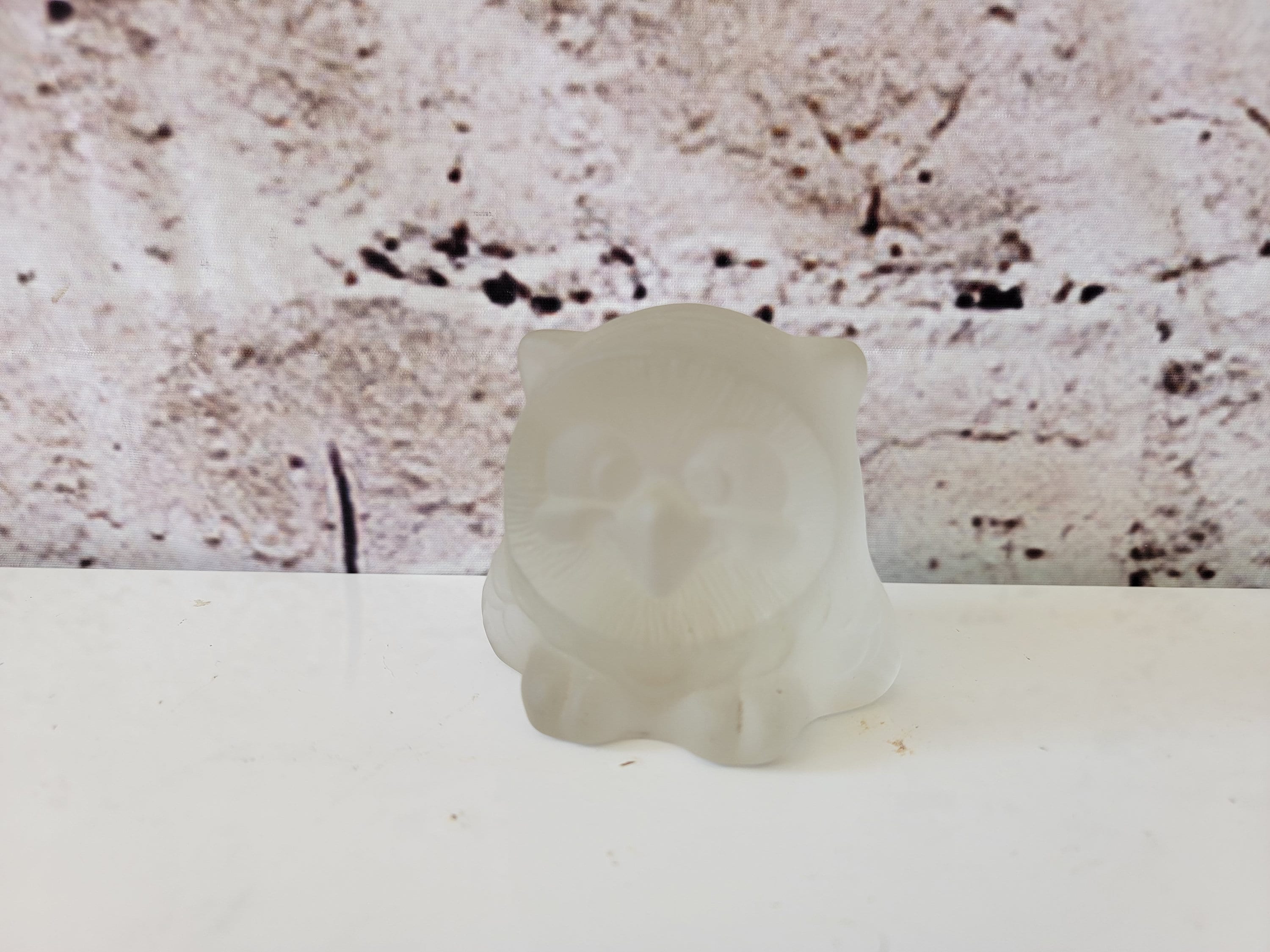 Vintage Mid Century Modern GOEBEL Glass OWL Figurine Paperweight German Glass Germany 1970s