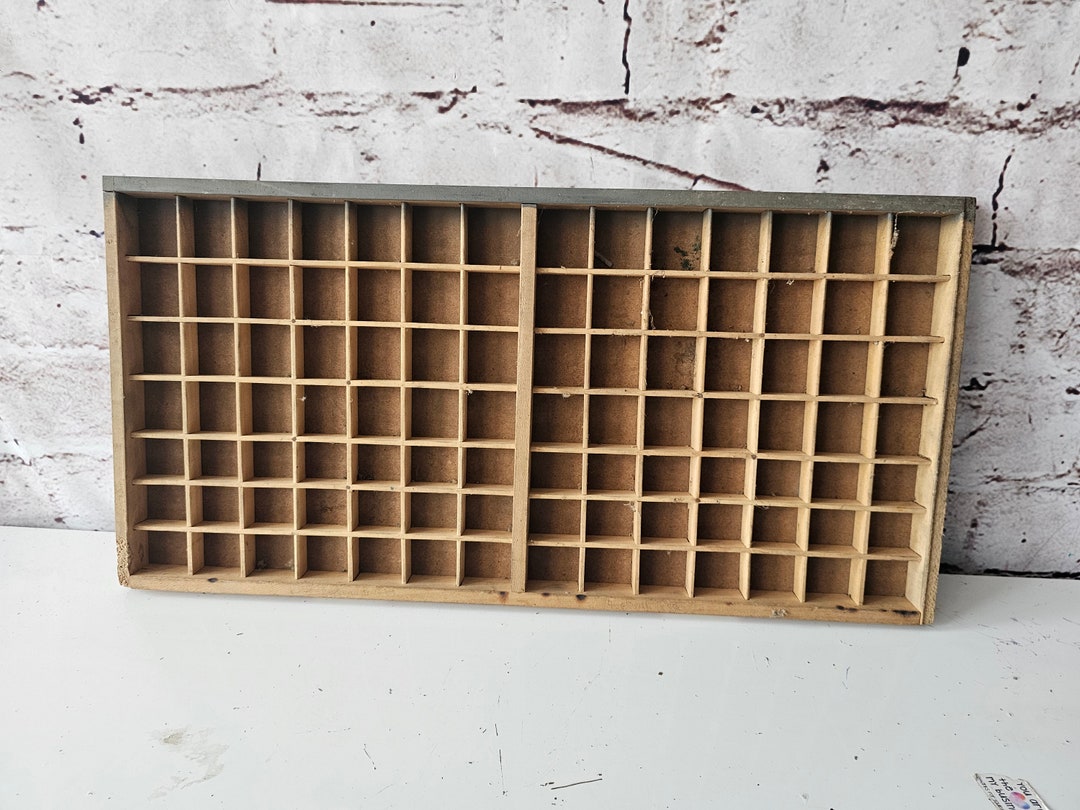 Printers Tray Vintage Printing Typeset Drawer Shadow Box Crate Etsy