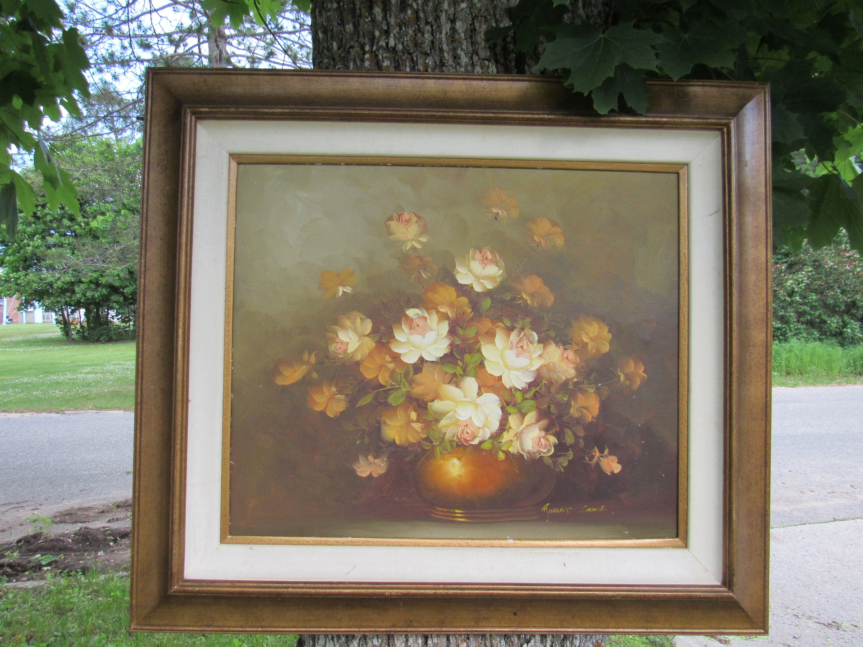 Cru Robert Cox Floral Still Life Oil On Canvas Painting Pink Etsy