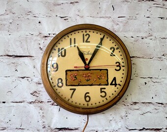 Vintage Warren Telechron Wall Clock