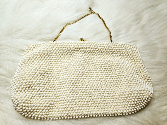 1950s Corde’ Bead Purse, Vintage Handbag Clutch, … - image 8