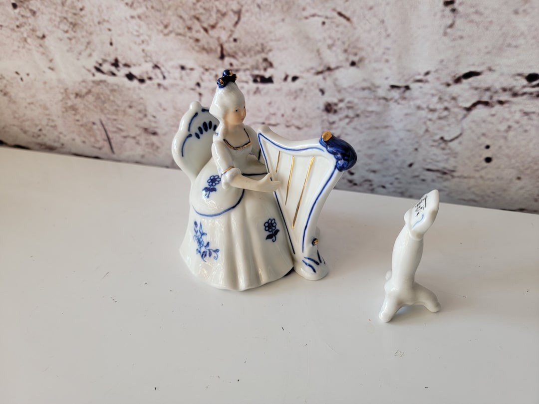 Vintage Porcelain Lady Figurine Statue Sculpture Woman Etsy