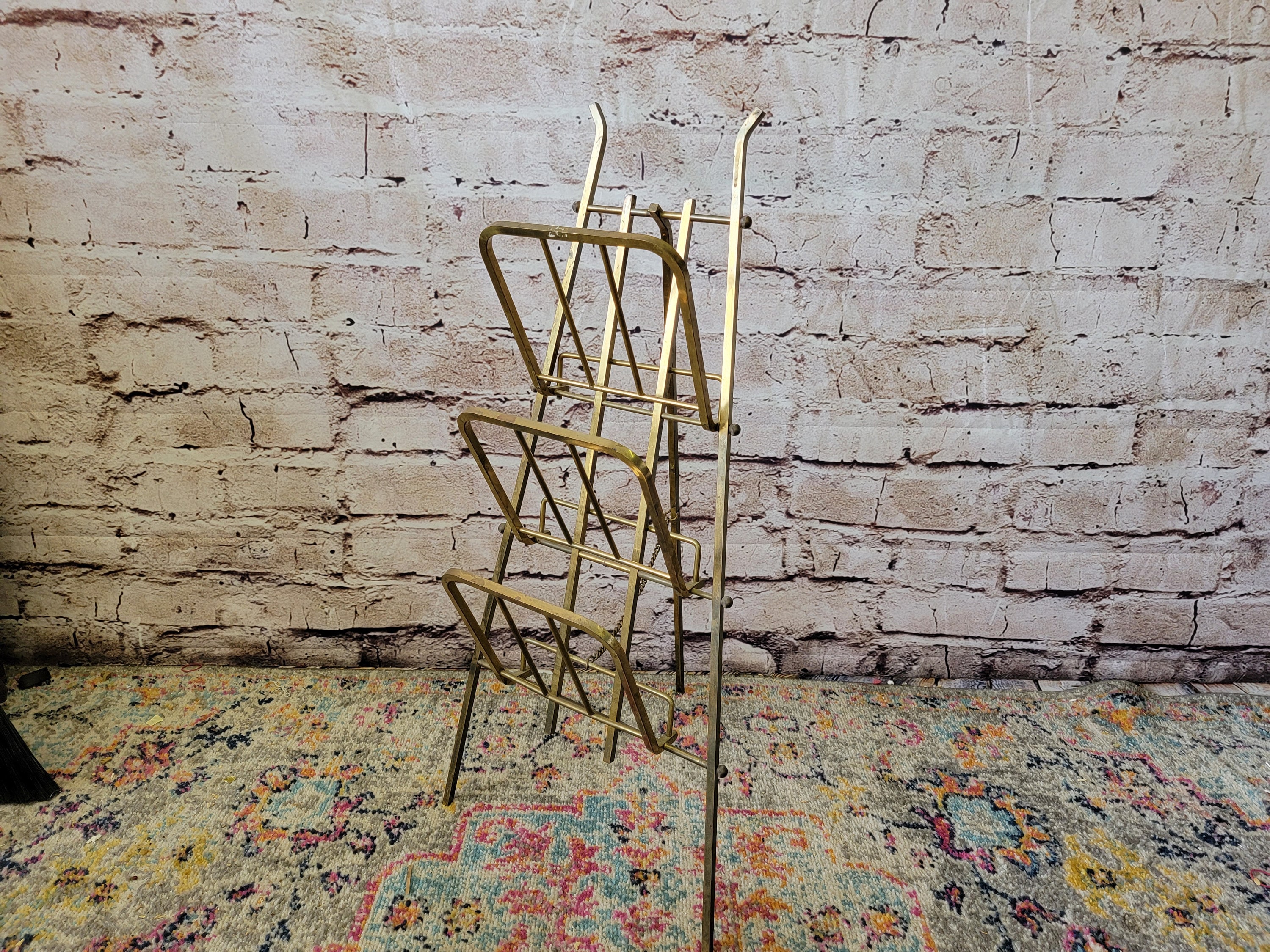 Vintage Small Brass Easel, Vintage Brass Small Easel Stand 7 Tabletop,  Folding Brass Easel Taiwan, Solid Brass Easel. Morethebuckles 