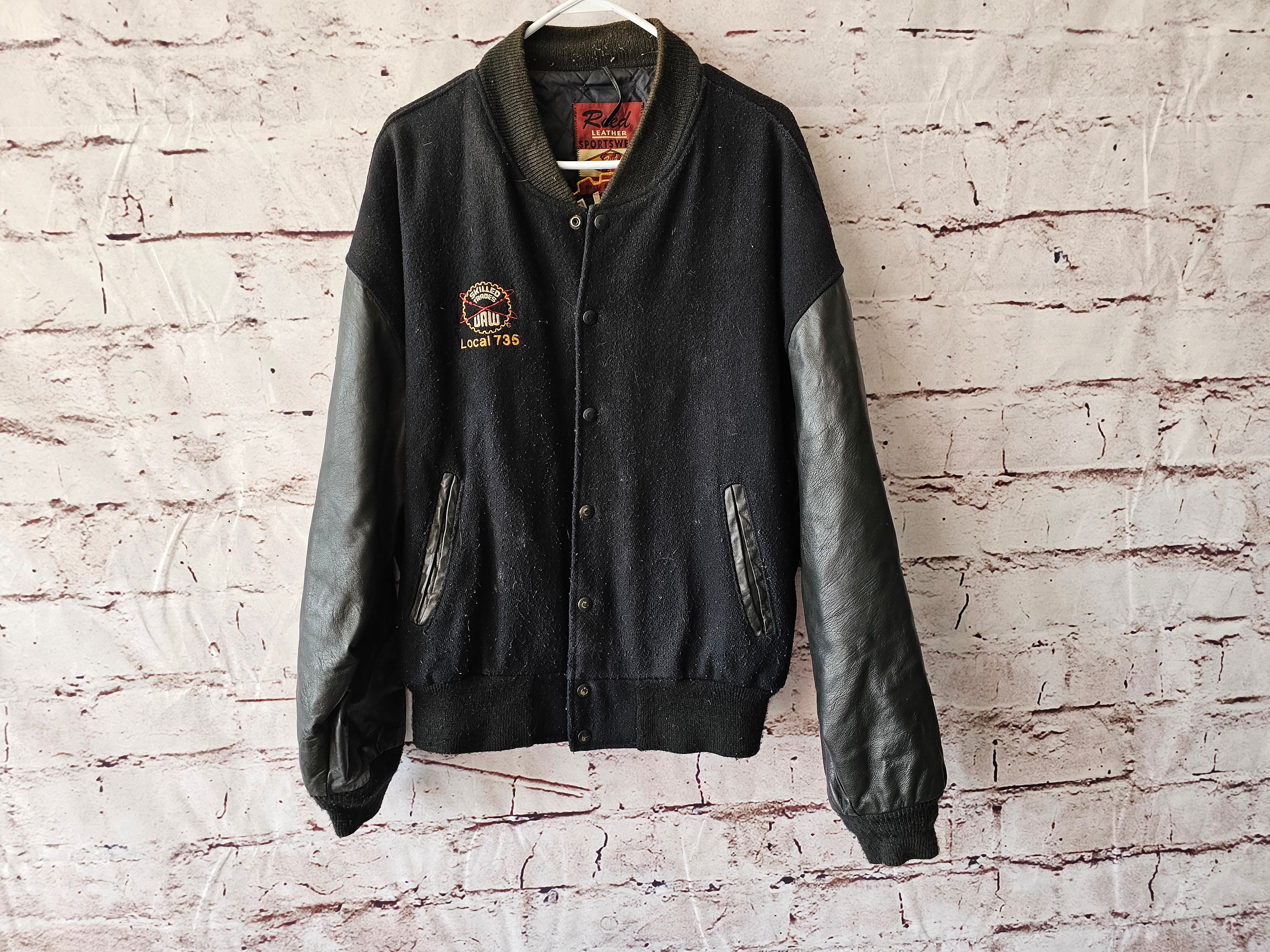 Appliquéd Wool-Blend Felt and Leather Varsity Jacket