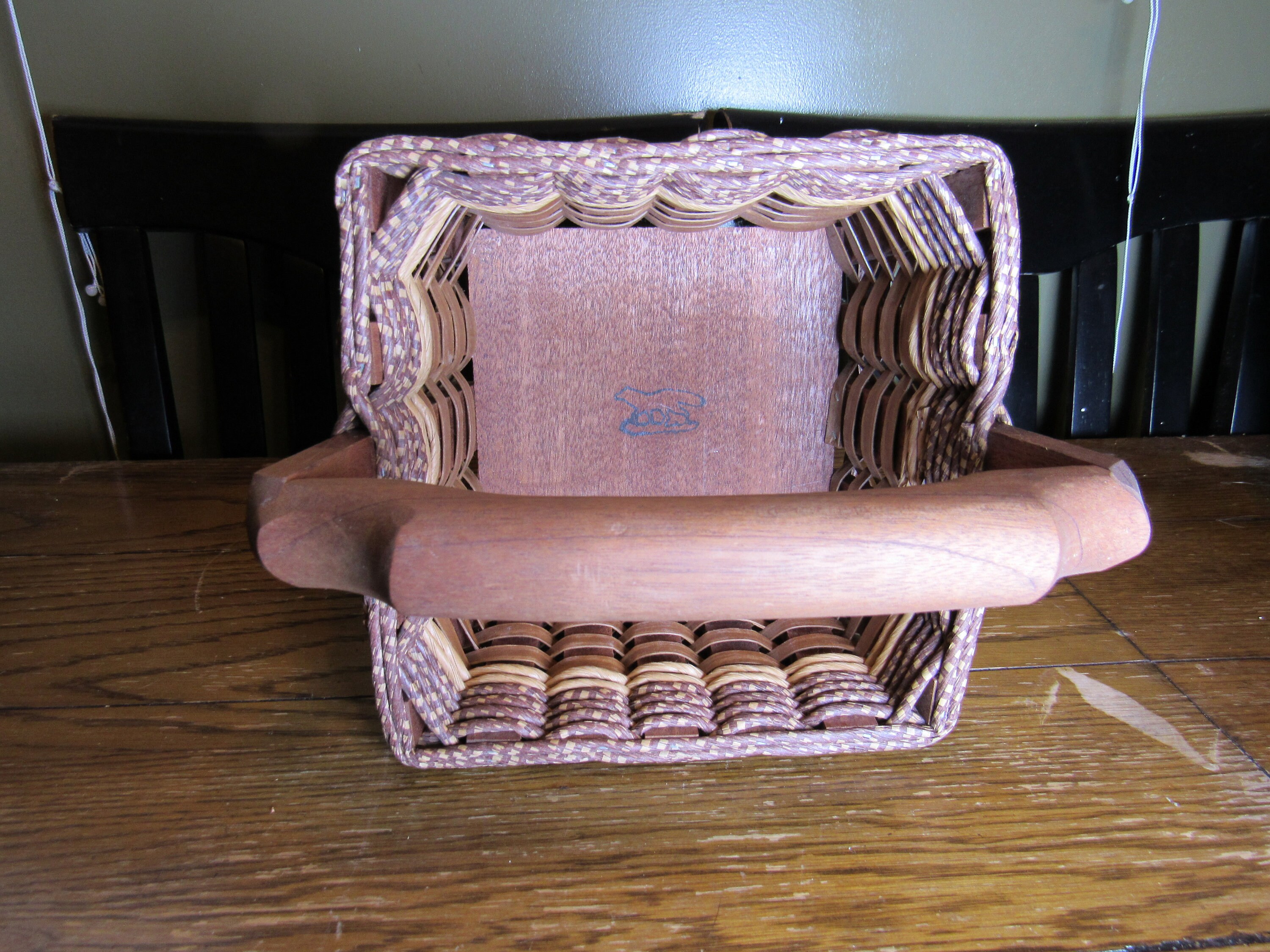 Foxcreek Basket Co Basket W/ Handle Handmade Handled Basket Etsy