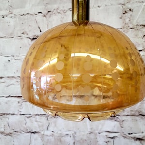 Vintage Retro Glass Pendant Light, Mid Century MCM Lighting