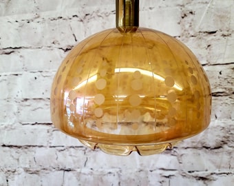 Vintage Retro Glass Pendant Light, Mid Century MCM Lighting