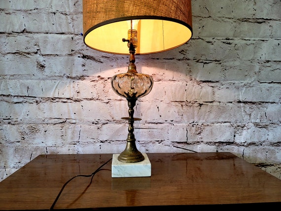 Mid century glass lamp outlet