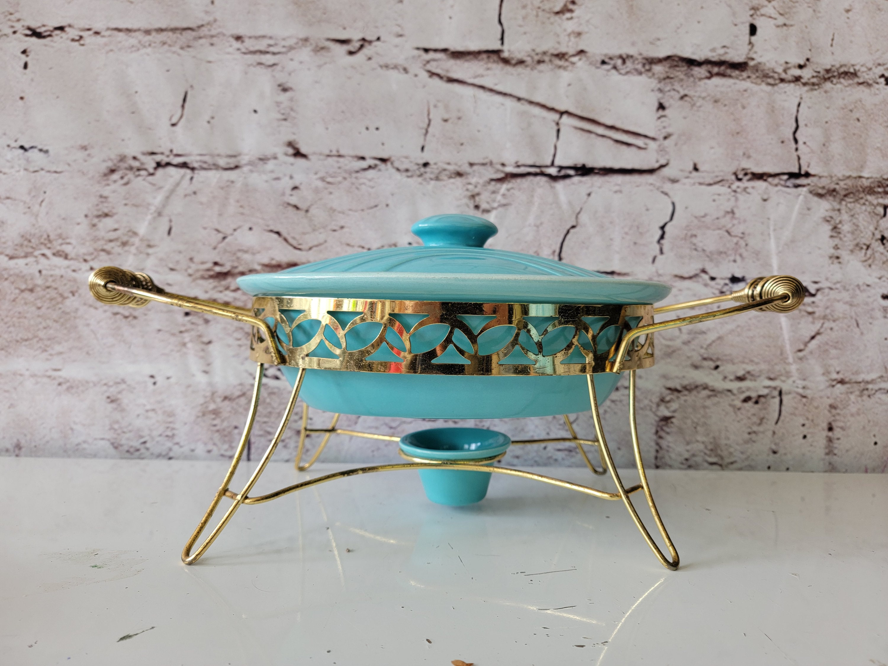 カリフォルニアポタリー 菓子椀 California pottery turquoise serving dish - Etsy 日本