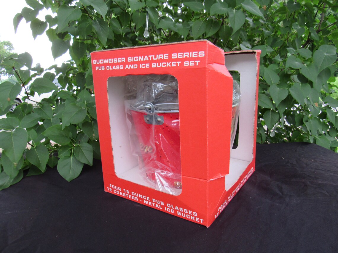 Budweiser Gift Set Signature Series Pub Glasses and Ice Etsy