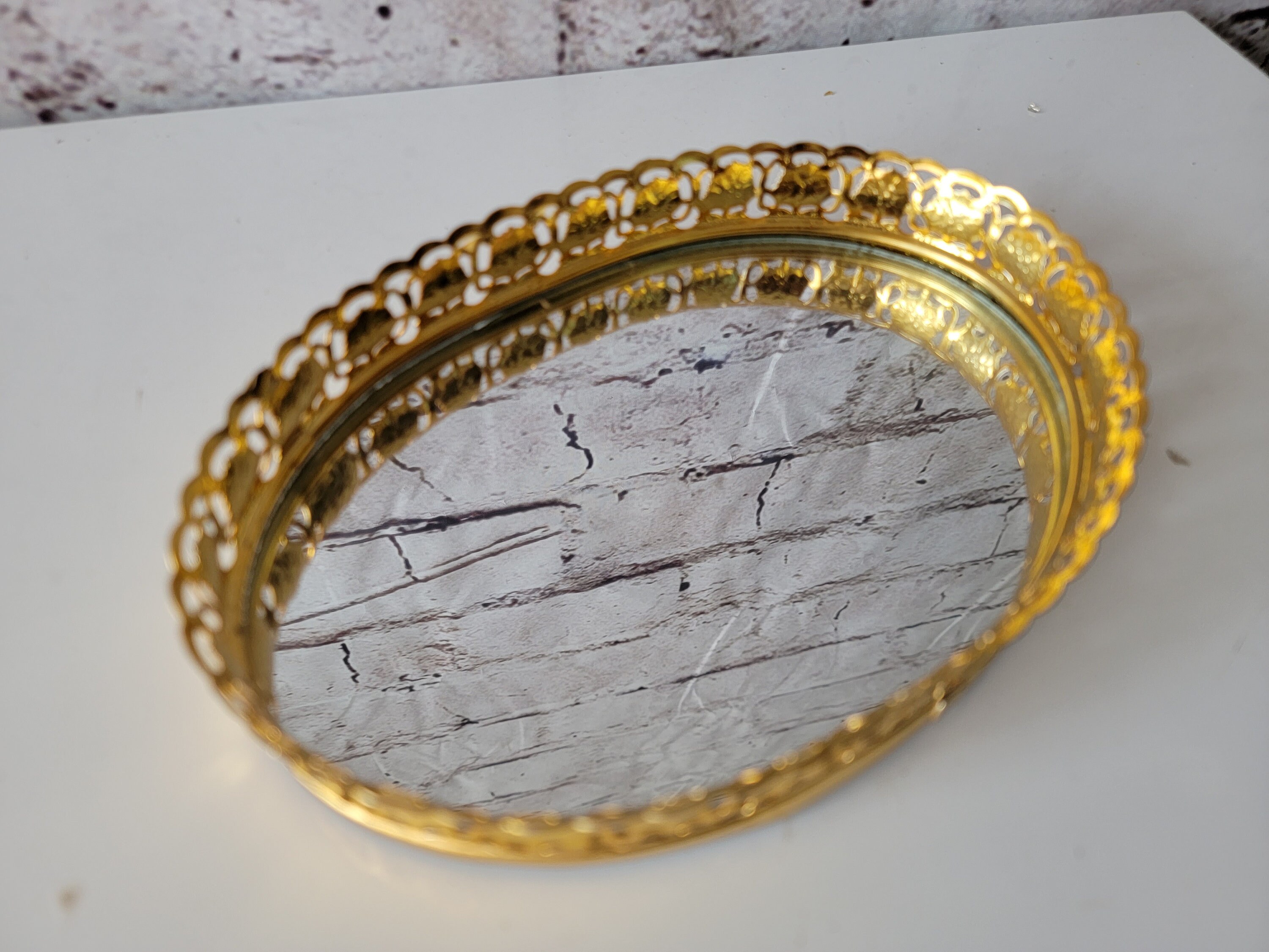 Vintage Vanity Mirror Tray Hollywood Regency This Vintage Etsy