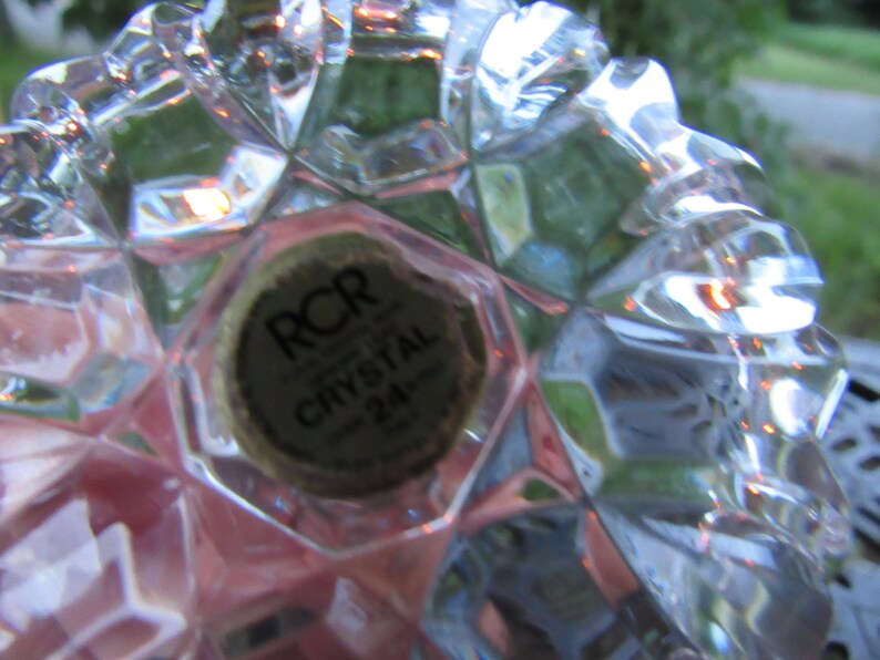 Vintage 24/% RCR Genuine Lead Crystal Ring Holder