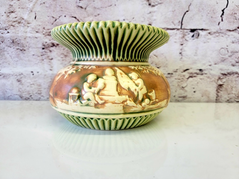 Roseville Pottery Donatello 1916 Jardiniere Cuspidor Planter - Etsy