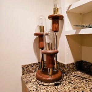 Modeline Wood and Brass Lamp Mid Century Modern MCM circa 1960’s