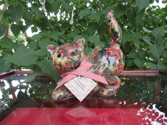 Paisley Cat Kitten Porcelain Patchworks Joan Baker Designs - Etsy