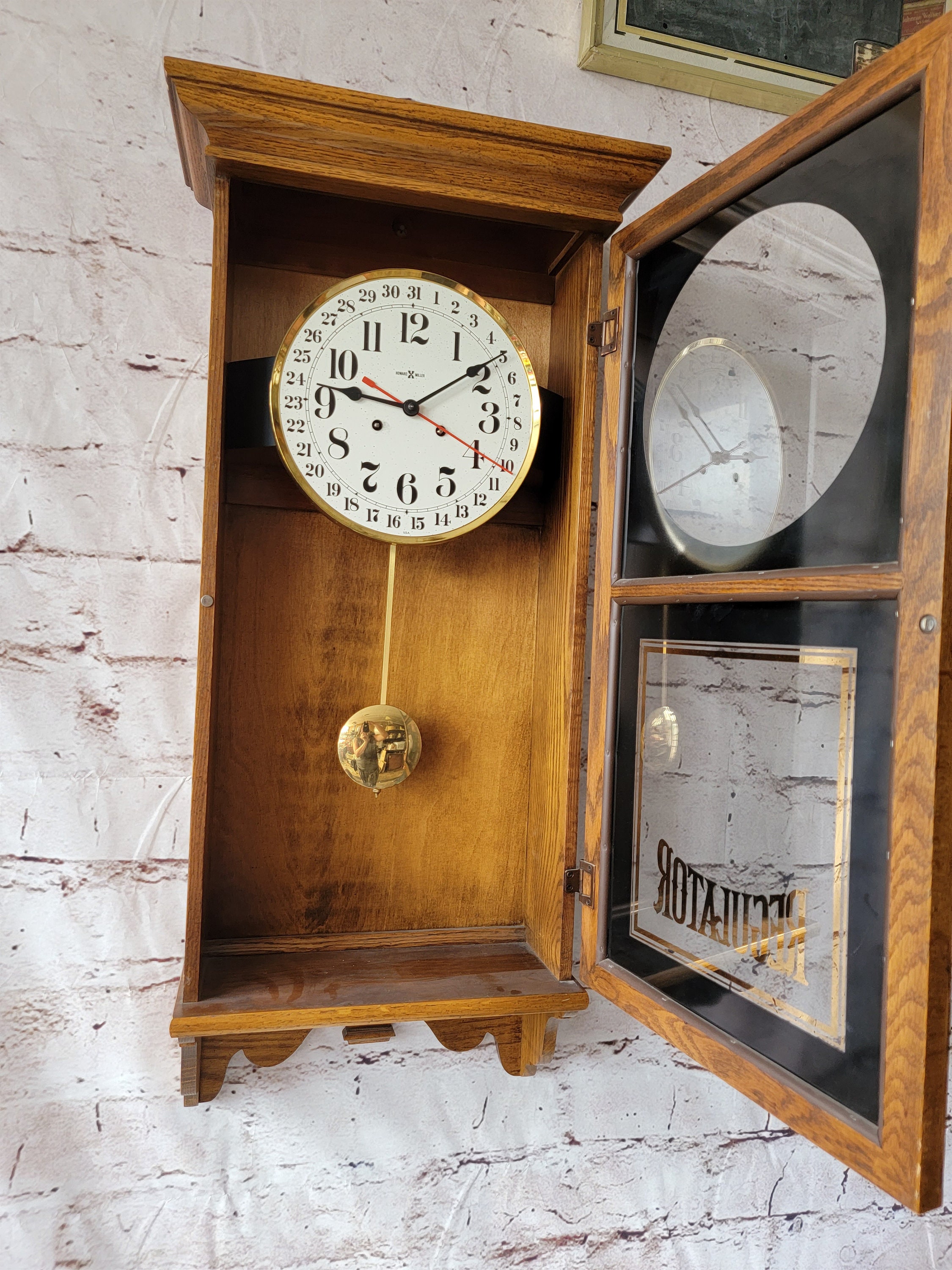 Regulator Howard Miller Sinclair Wall Clock Etsy