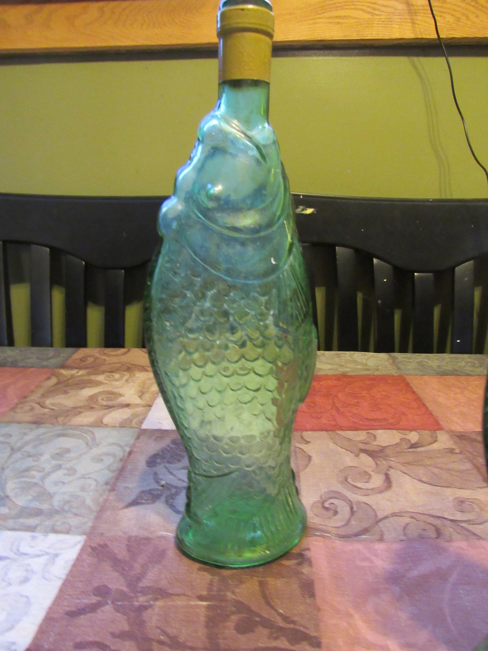 Vintage Fish Shaped Antinori Soave Wine/Oil Glass Bottle Etsy