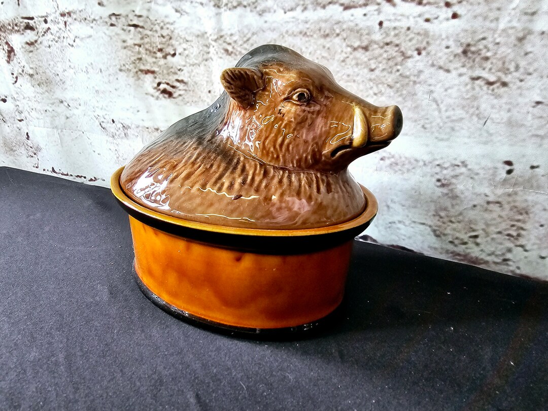 Vintage Majolika Wildschwein Terrine Vintage Majolika Terrine Etsy.de