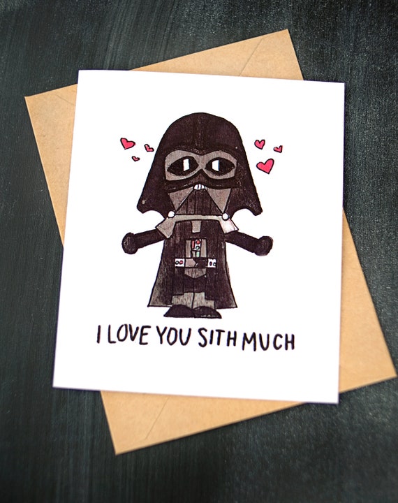 Star Wars Valentine S Day Card Digital Download Darth Etsy
