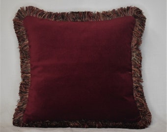 burgundy and tan throw pillows