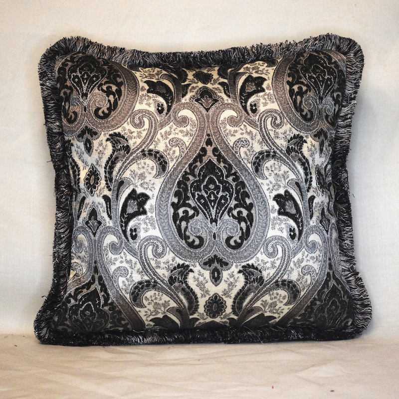 Charcoal Toss Pillow Etsy 