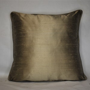 large solid purple pink gold teal black silk decorative pillows with piping for sofa