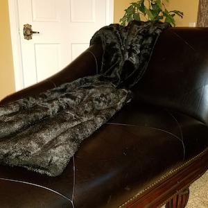 large faux mink fur pillows and throw blanket for living room sofa or bedroom handmade in usa