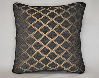 grey gold pillow