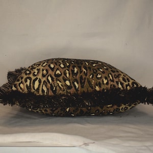 cheetah animal print decorative throw pillow black gold rust for living room sofa