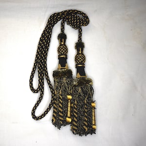 black and gold heavy tassel tie backs for drapes