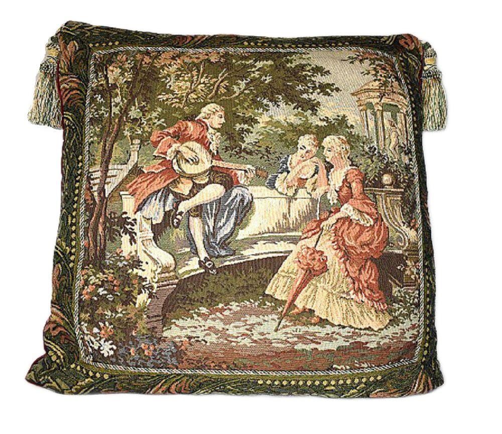 Tapisserie Murale Vintage Belge - Gobelin Center, Thème Village, 51x28 Cm