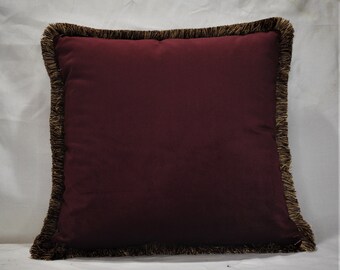 large burgundy throw pillows
