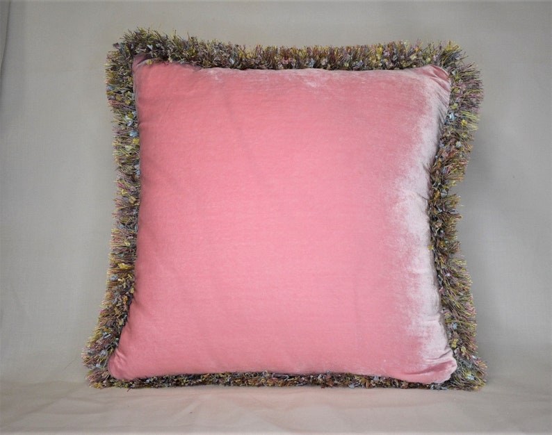 Pink velvet decorative throw pillow Pink velvet pillows | Etsy