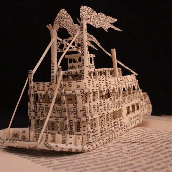 Huckleberry Finn Book Sculpture ~ Book Art ~ Altered Book
