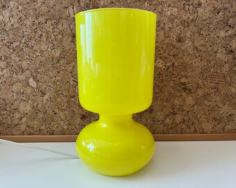 Vintage Ikea Lykta Lamp | Rare Yellow Mushroom Glass Night Lamp | Retro Ikea