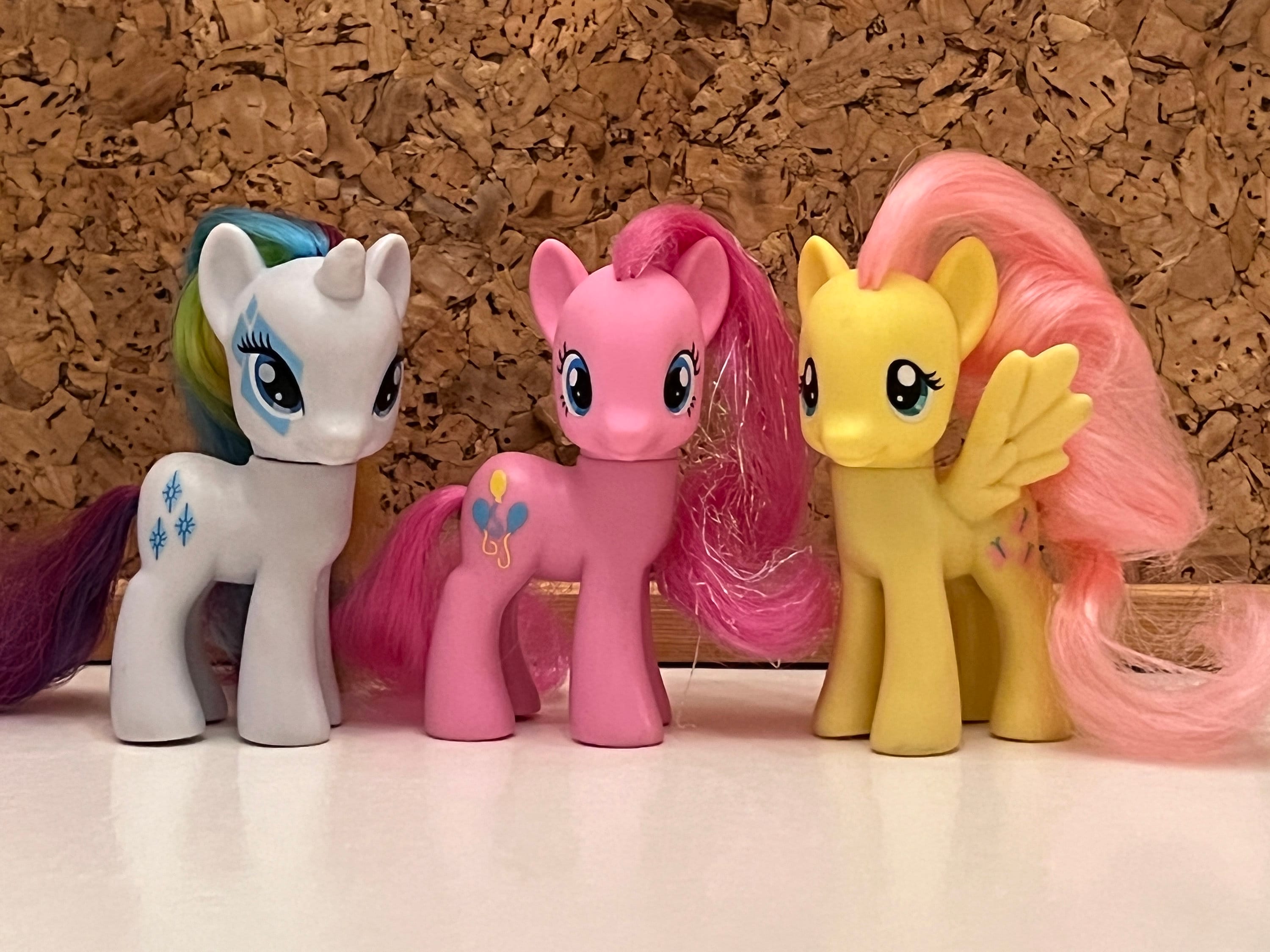 My Little Pony G4 'rarity, Pinkie Pie & Fluttershy' FIM Brushable