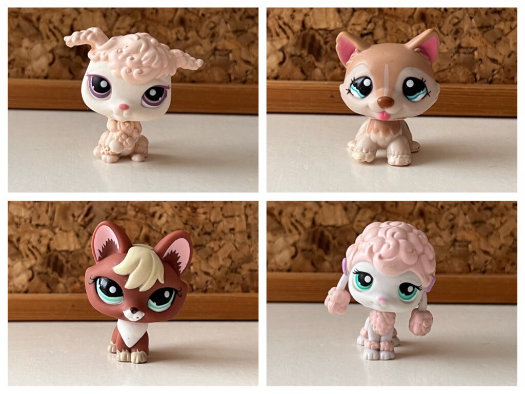 LPS CAT Littlest pet shop toys standing short hair cat original kitty fox  puppy dog Old