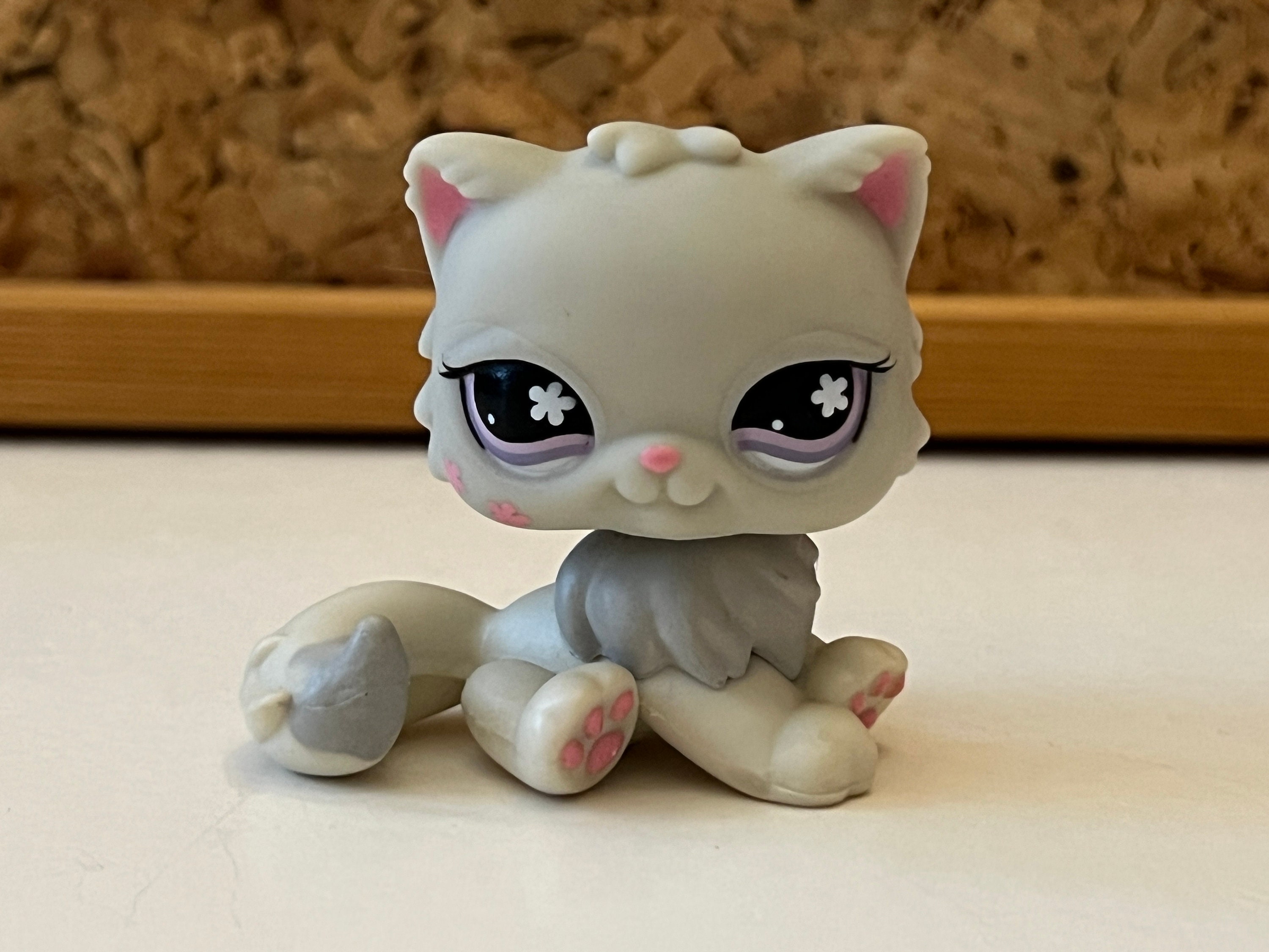 Figurine LPS Littlest Pet Shop #609 / 722 – Chat Persan, Authentique Hasbro