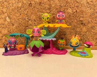 Zoobles | Bundle of 6 with Habitats | Spring To Life | Spin Master | Cute Colorfull Girls Toy